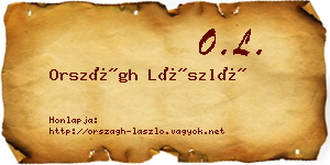 Országh László névjegykártya