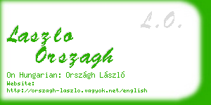 laszlo orszagh business card
